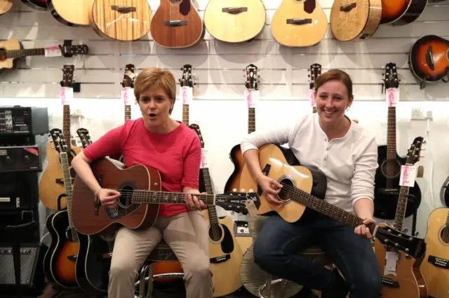 Nicola Sturgeon and Mhairi Black