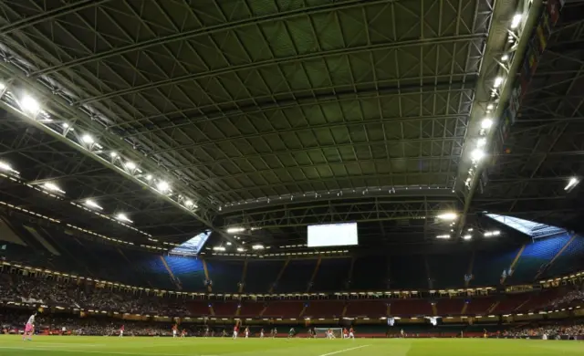 Inside the National Stadium of Wales