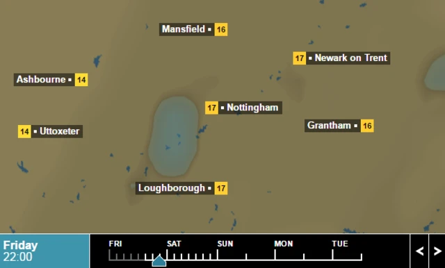 BBC Weather map