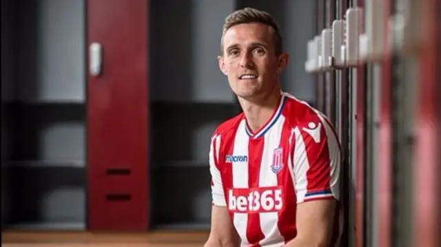 Darren Fletcher in Stoke City shirt