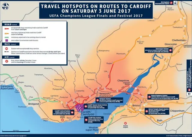 Travel hot spots around Cardiff