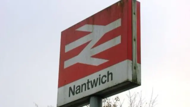 Nantwich station sign