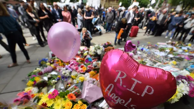 Tributes in Manchester's Albert Square