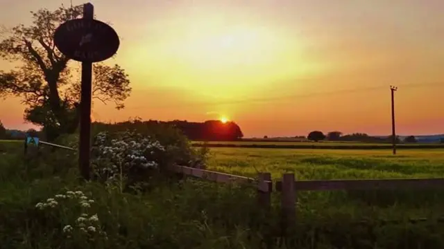 Sunset over East Leake