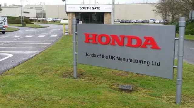 Honda sign outside UK plant