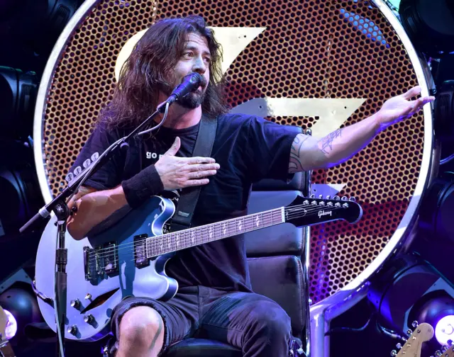 Dave Grohl on his throne