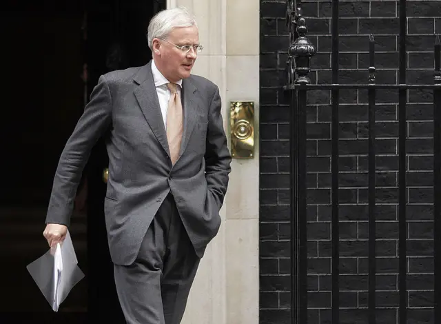 John Varley leaves Downing Street in 2009