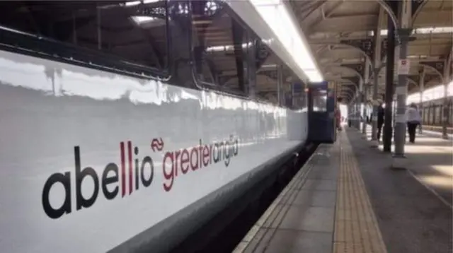 Greater Anglia train at platform