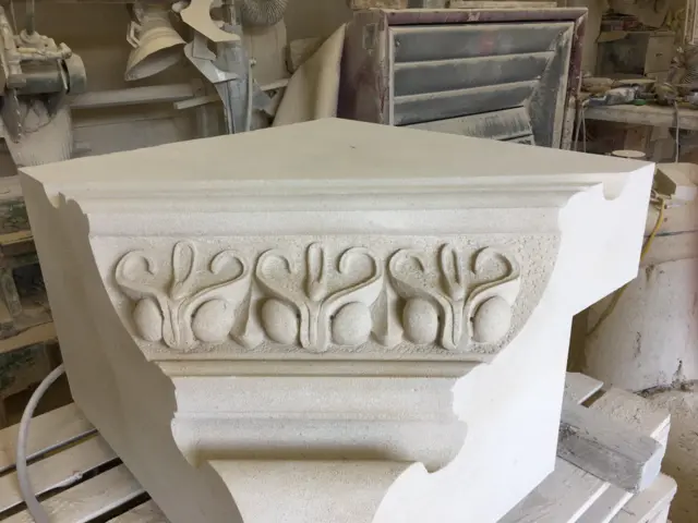 A new corbel stone for the front of Hastings Library