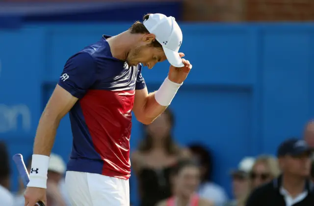 Andy Murray appears dejected