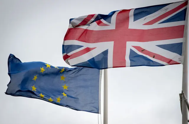 EU flag and Union Jack