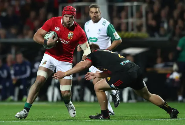 James Haskell runs with the ball