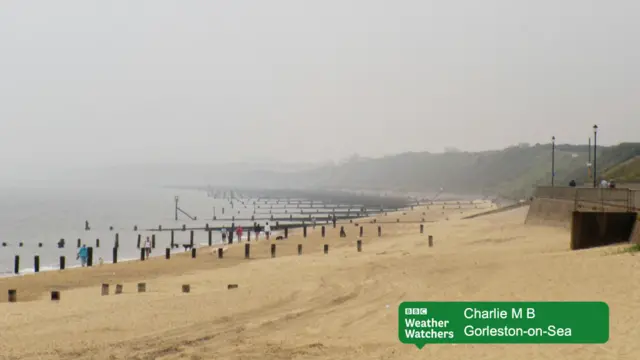 Low cloud over sandy beach