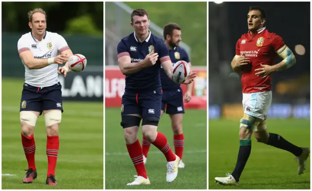 Alun Wyn Jones, Peter O'Mahony and Sam Warburton