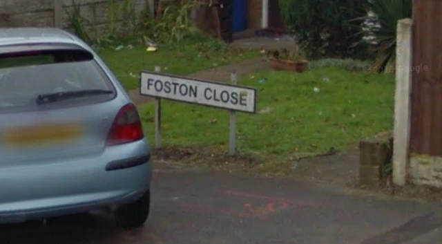 Foston Close sign