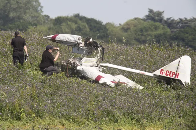 Microlight crash