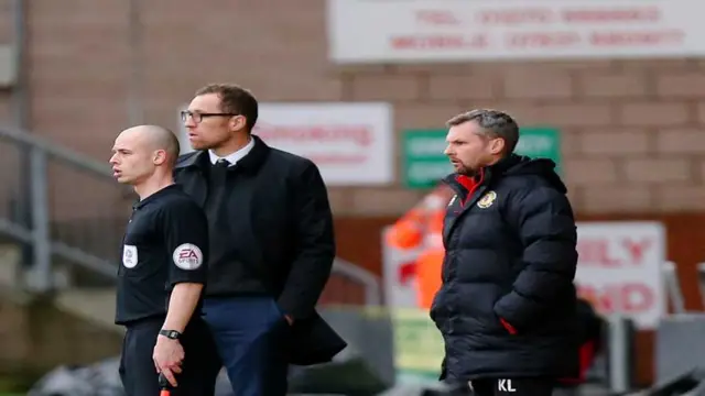 David Artell on the sidelines of a Crewe match