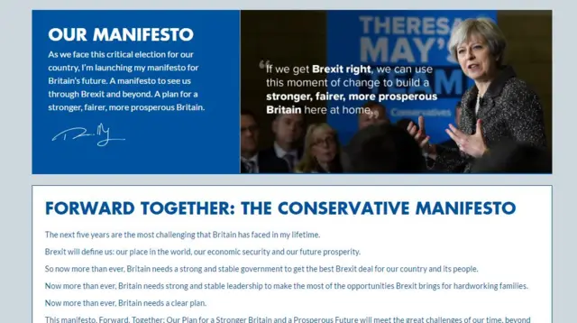 Tory manifesto