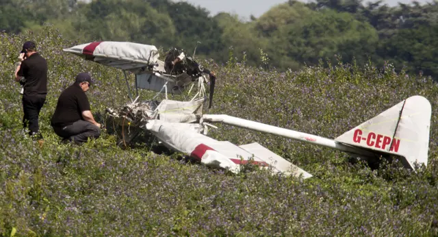 Light aircraft crash