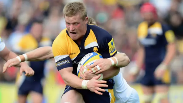 Jake Abbott in action in 2013 for Worcester