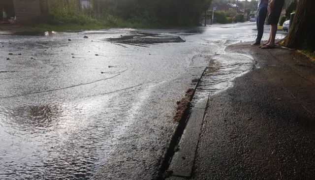 Totton burst watermain