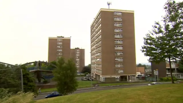 Tower block in Midlands