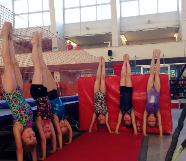 Youngsters at the Alppilan Salamat Gymnastics Club Helsinki