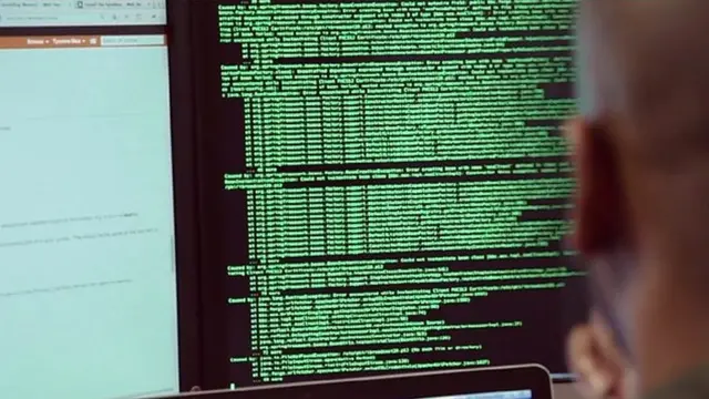 Computer screen showing computer code