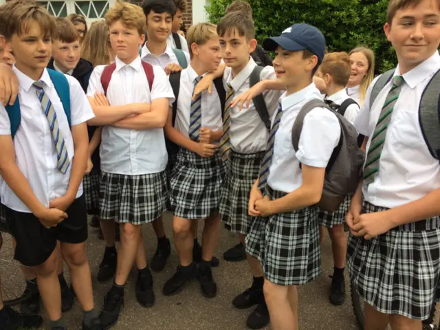 Boys in skirts