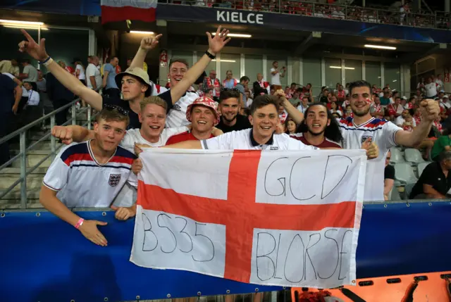 England fans show their support