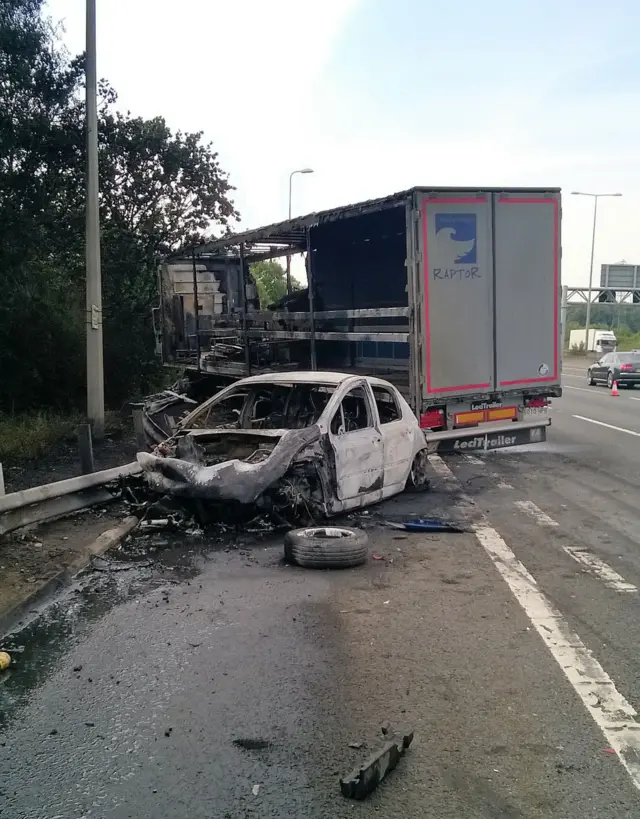 M1 vehicle fire