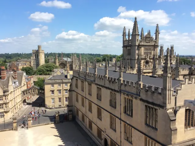 Bodleian Library and the Bridge of Sighs at Oxford University