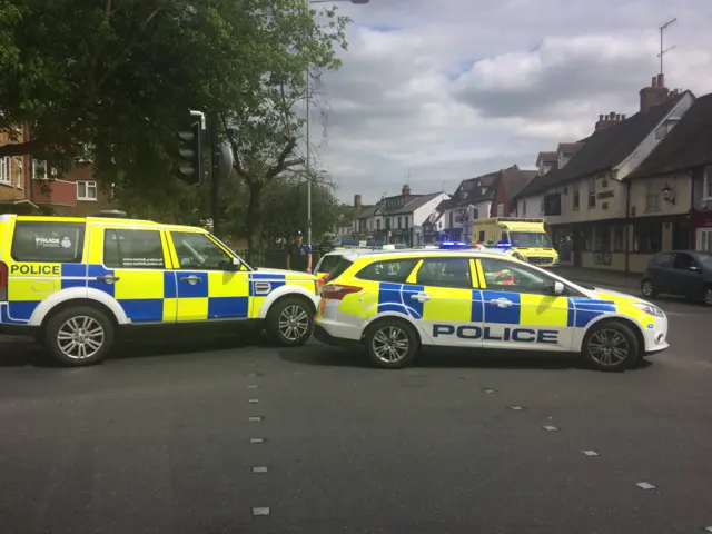 The police scene at St Helen's Street