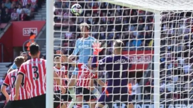 Peter Crouch's winner at former club Southampton in May