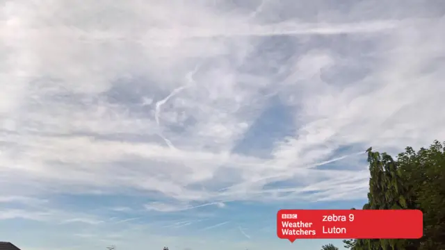 Cloud formation over Luton.