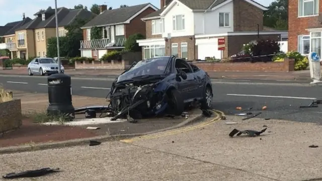 The car crash in North Drive