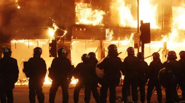 Police in riot gear