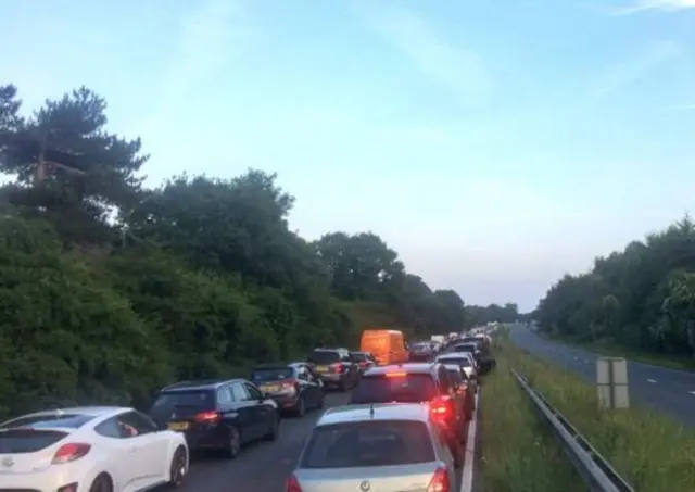 Crash on the A12 on Wednesday, 21 June