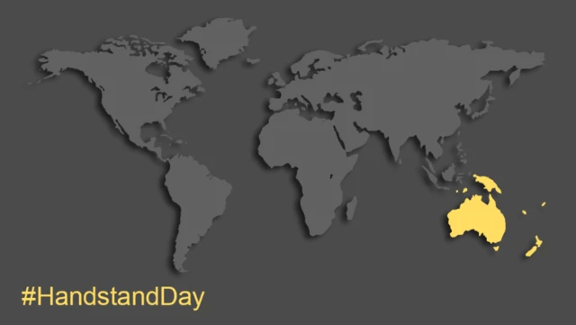 Handstand Day world map