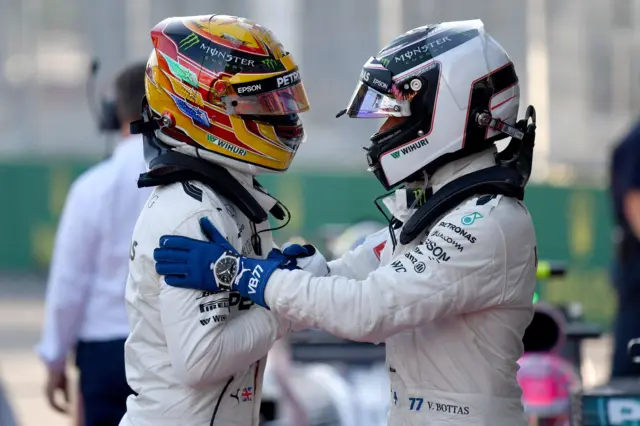 Lewis Hamilton and Valtteri Bottas