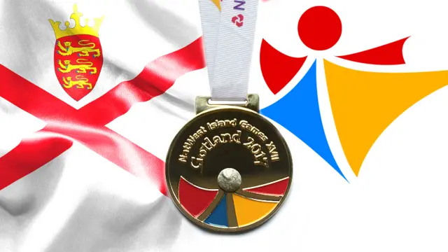 Flag, medal and logo