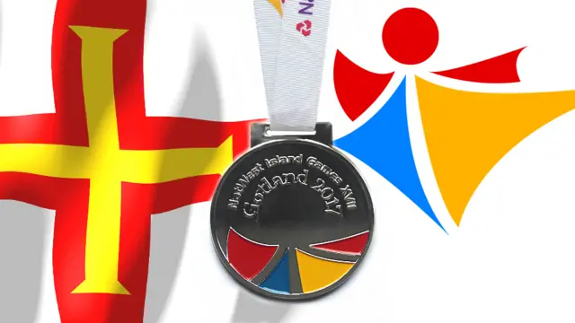 Flag, medal and logo