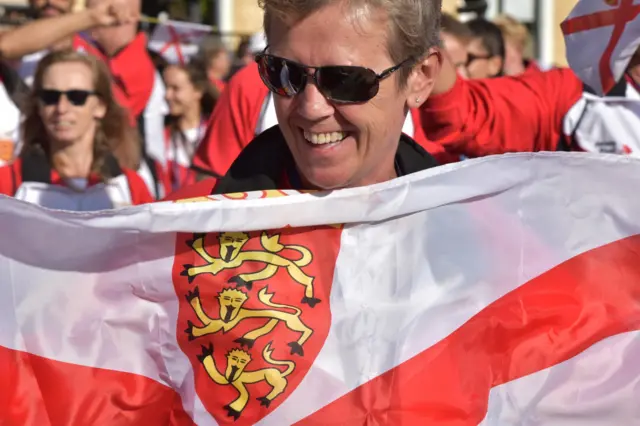 Jersey competitors in Island Games opening ceremony parade