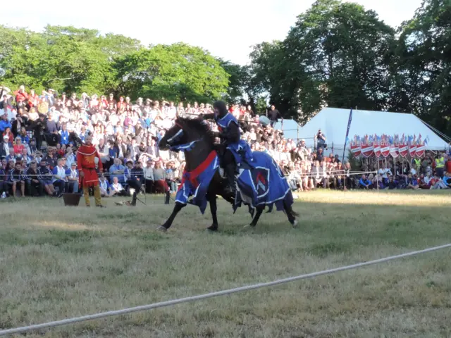 Medieval knight at Gotland 2017 Island Games opening ceremony