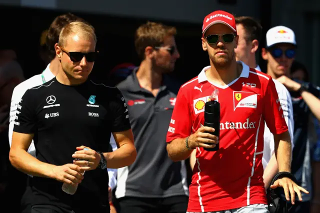 Bottas and Vettel