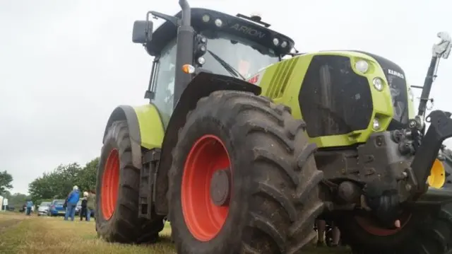 Tractor at Ashby Show on Cattows Farm