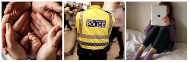 Maternity, British Transport Police, child on iPad