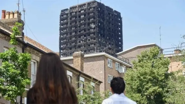 The Grenfell Tower after the fire