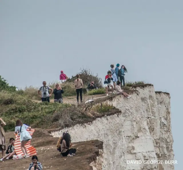 People pictured at Birling Gap