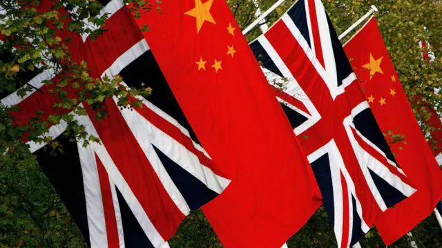 British and China flags